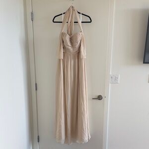 Revelry Strapless / Convertible Cream / Champagne Maxi Dress / Bridesmaid Dress